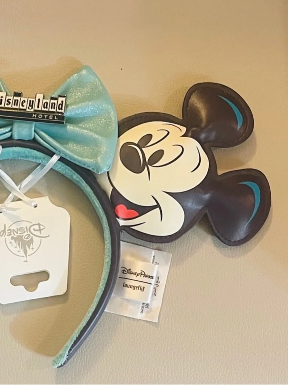 ✨ Disneyland Hotel Minnie & Mickey Ears Headband - Teal Bow